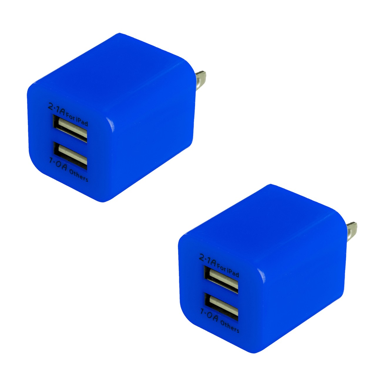 2-Pack USB Wall Charger Dual-Port Cube - BelleChic