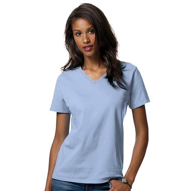 3-Pack Hanes Women's ComfortSoft V-neck T-Shirts (S-3X) - Tanga