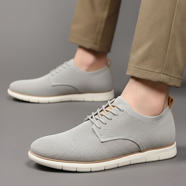 knit mens dress shoes Men's Knitted Business Casual Dress Shoes-Bruno Marc