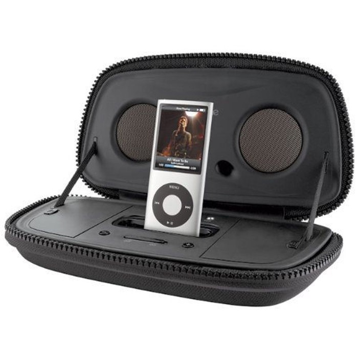iHome Portable Speaker Case with Apple Dock for iPod and MP3 Player - Tanga