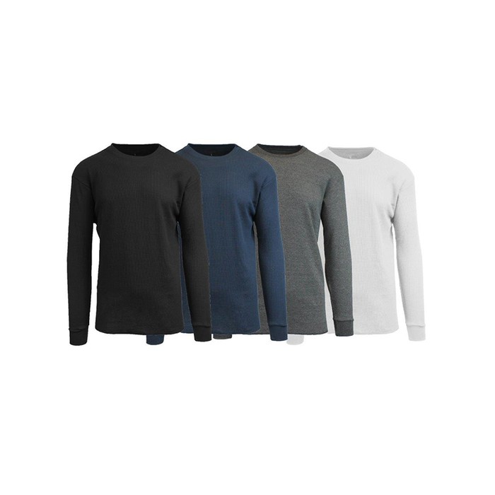 4Pack Men's Galaxy by Harvic Waffle Knit Thermal Shirts Tanga