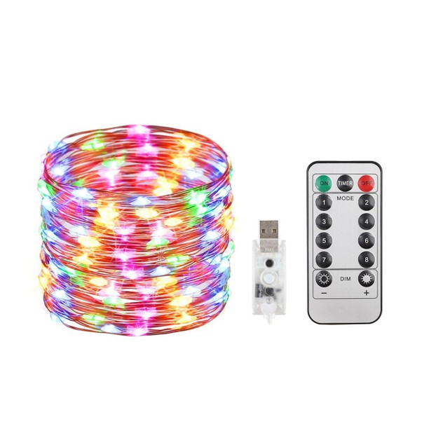 3 Pack: 40ft USB Waterproof Remote Control LED String Lights - Tanga