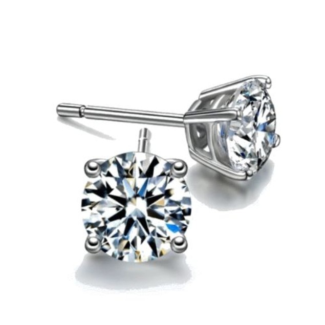 Round silver studs Outlet