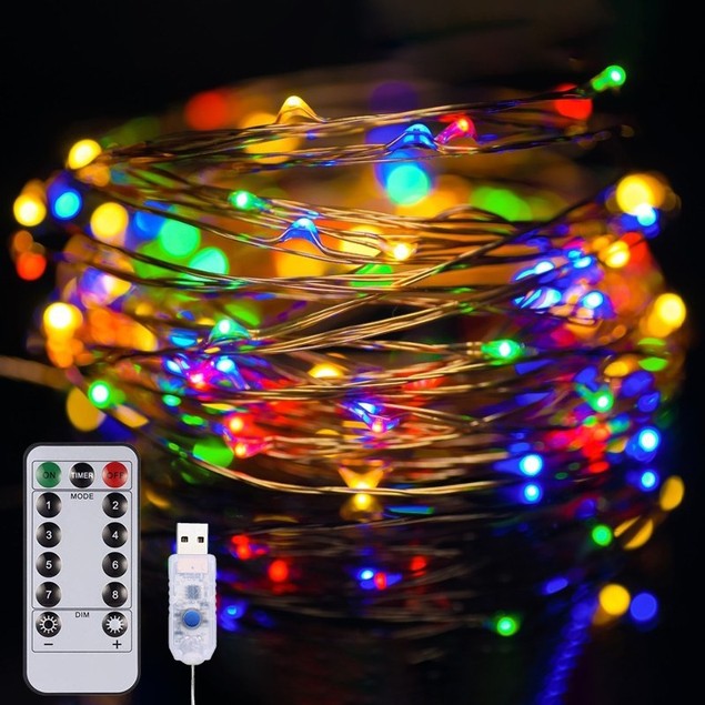 3 Pack: 40ft USB Waterproof Remote Control LED String Lights - Tanga