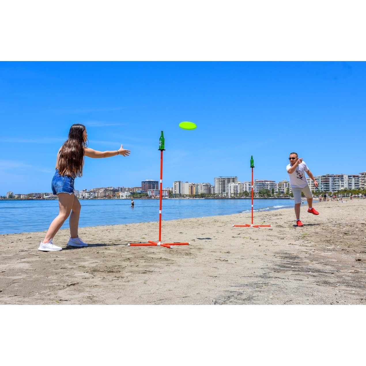 Backyard Game for Adults and Kids, Fun and Interactive Toss Frisbee