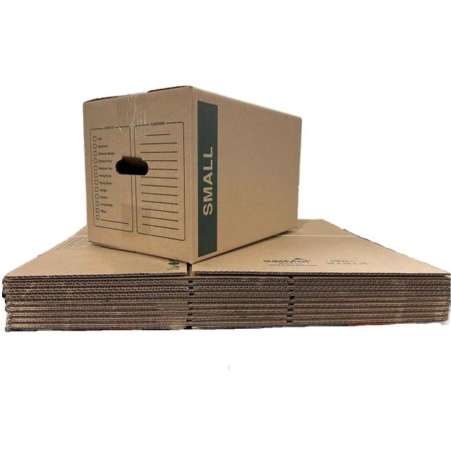 Paperclip Moving Box Cardboard Moving Boxes with Handles (Multiple Sizes) - Tanga