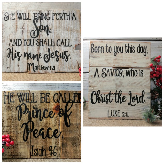 Christmas Bible Verse Sign  BelleChic