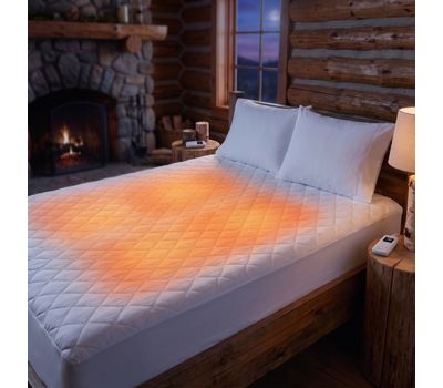 Sunbeam Electric Premium Water Resistant Restful Quilted Heated Mattress Pad, 12 Heat Settings