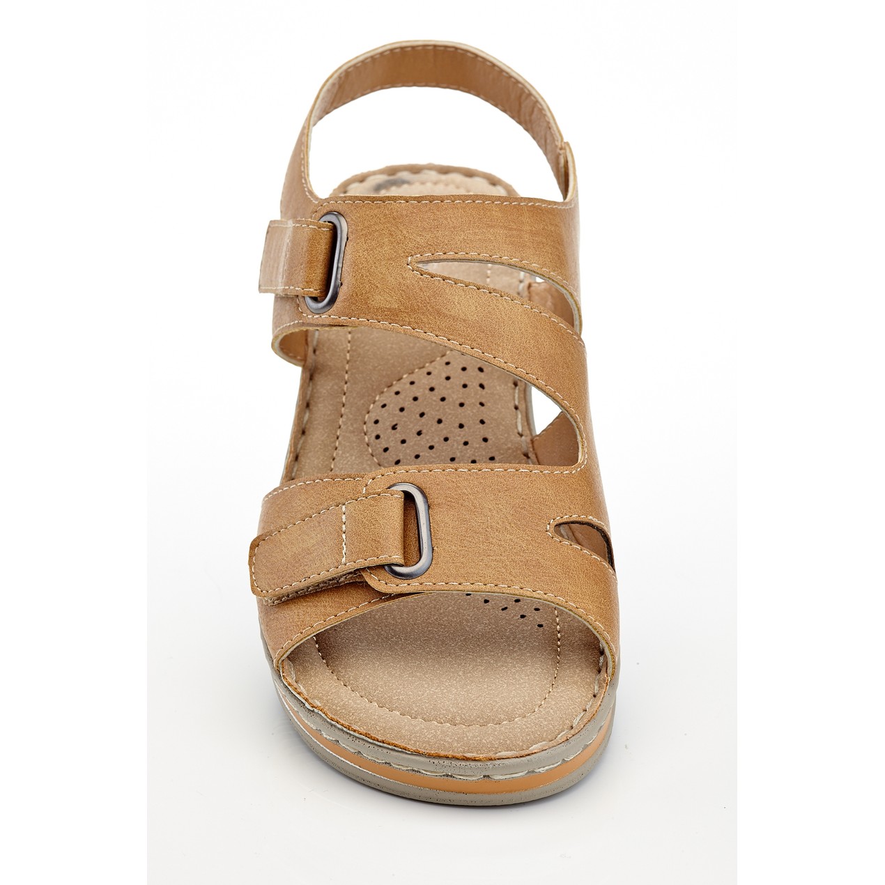 Women's Velcro Strap Casual Comfort Wedge Sandals Tanga