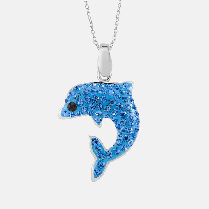 Crystal dolphin necklace Clearance