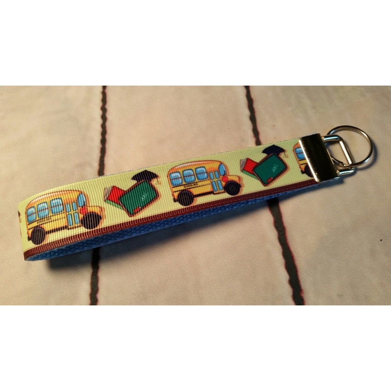 Teacher Key Fob Wristlet Key Holder School Bus - BelleChic