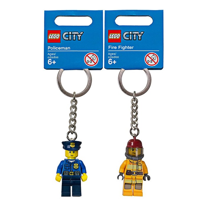 LEGO Police and Fire Minifigure Limited Edition Keychains - Tanga