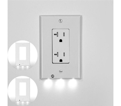 5-Pack Outlet Cover with Built-In LED Night Light - BelleChic