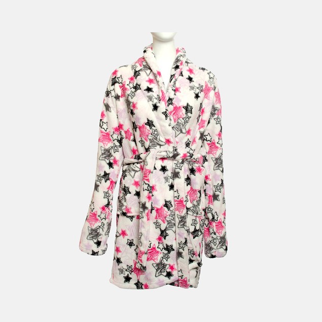 Totally Pink Stars Print Robe - Assorted Sizes - Tanga
