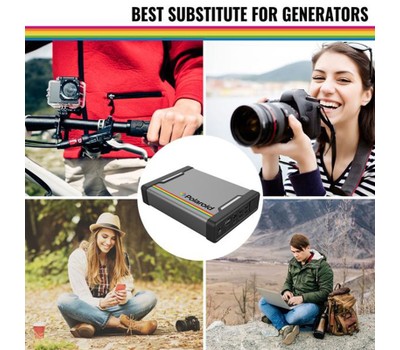 289Wh Polaroid Portable Power Supply w/ AC/DC Outlet Lithium Battery ...