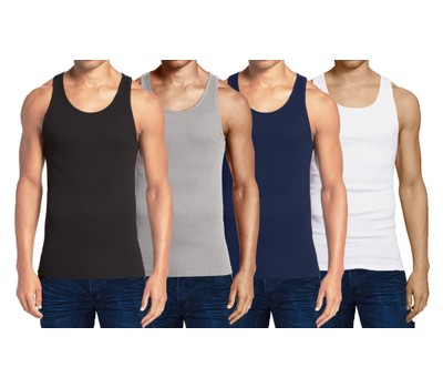 Men's Multi-Pack Classic Stretch Tank Tops (Sizes, S-2XL) - Tanga