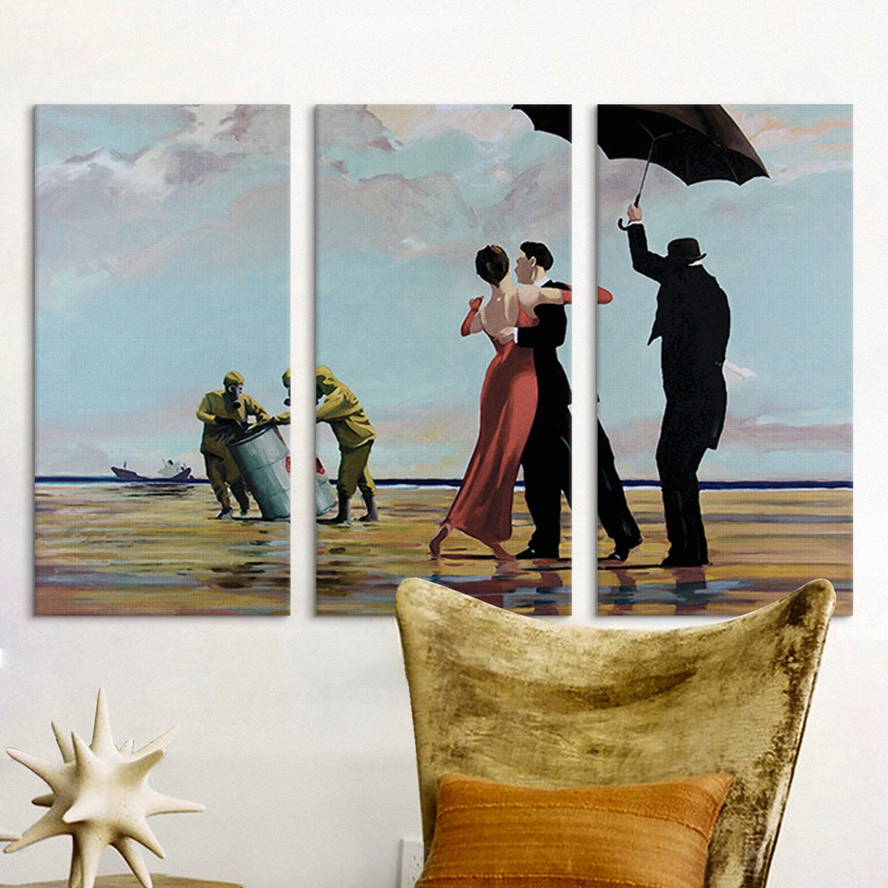 Dancing Butler On Toxic Beach Crude Oil Print - Tanga