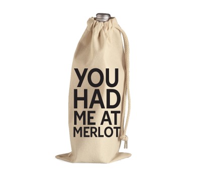 You Had Me At Merlot Canvas Wine Bag - BelleChic