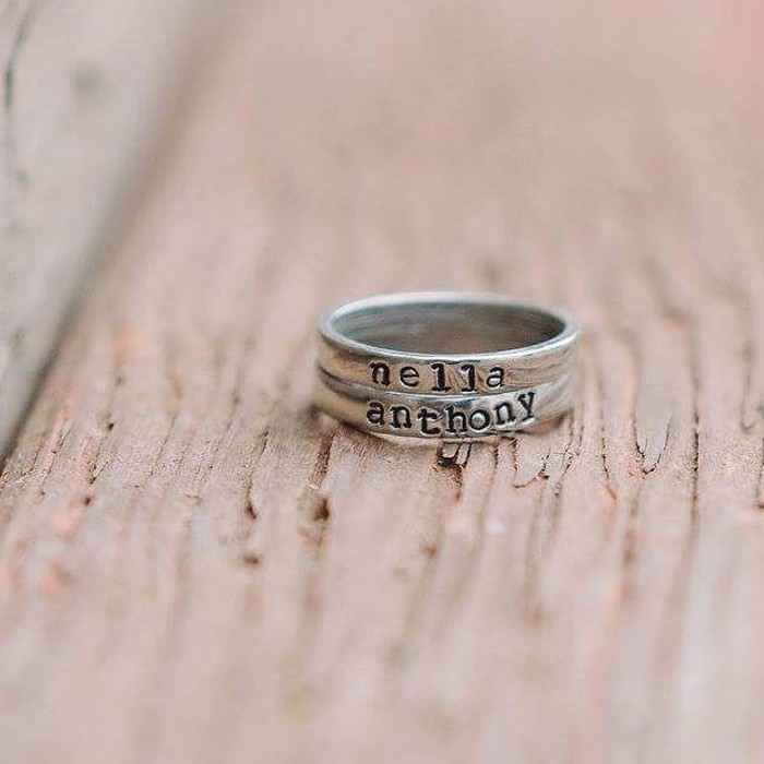 Custom Hand-Stamped Stacking Rings - BelleChic