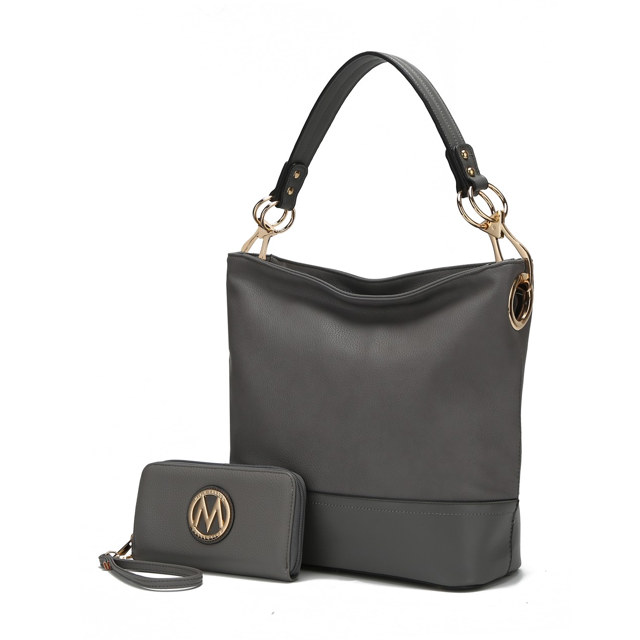 MKF Collection by Mia K. Magnolia Hobo Bag with Wallet - BelleChic kensine magnolia detail hobo bag