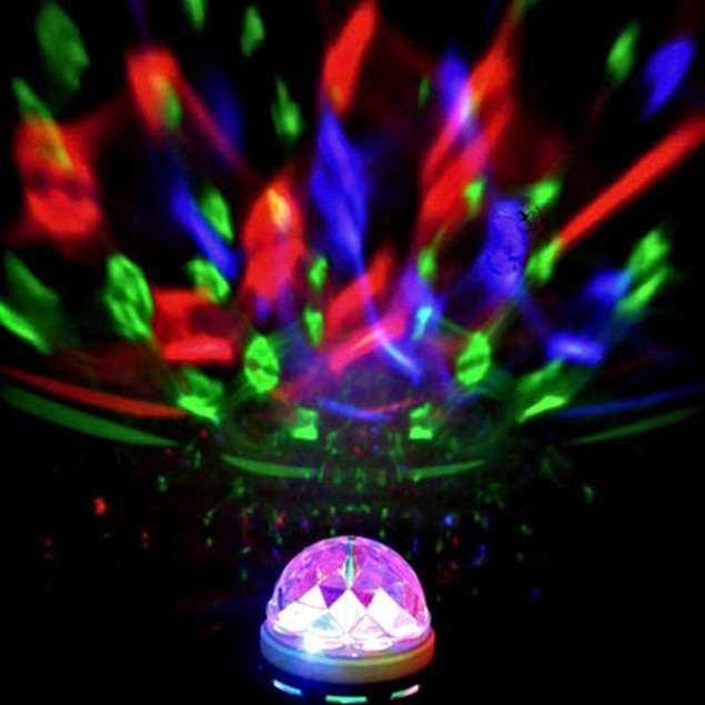 3 Color Led Rotating Vaas 3W Color LED Rotating Stage Light Bulb - Tanga