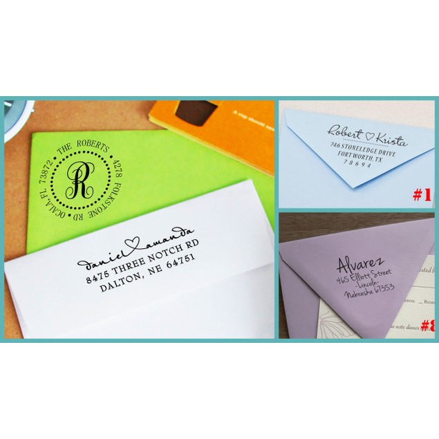 Personalized Return Address Stamp - 24 Designs! - BelleChic