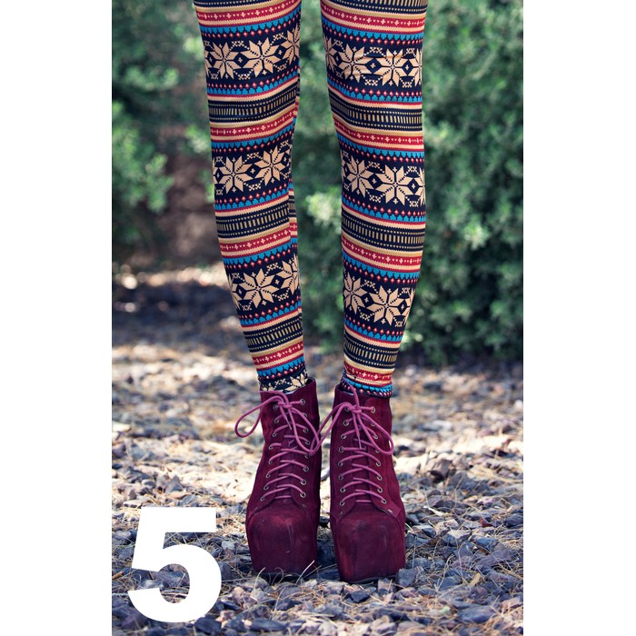 Fleece Lined Patterned Leggings 7 styles! BelleChic