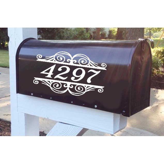 Vinyl Address Mailbox Decal Design 64 - BelleChic