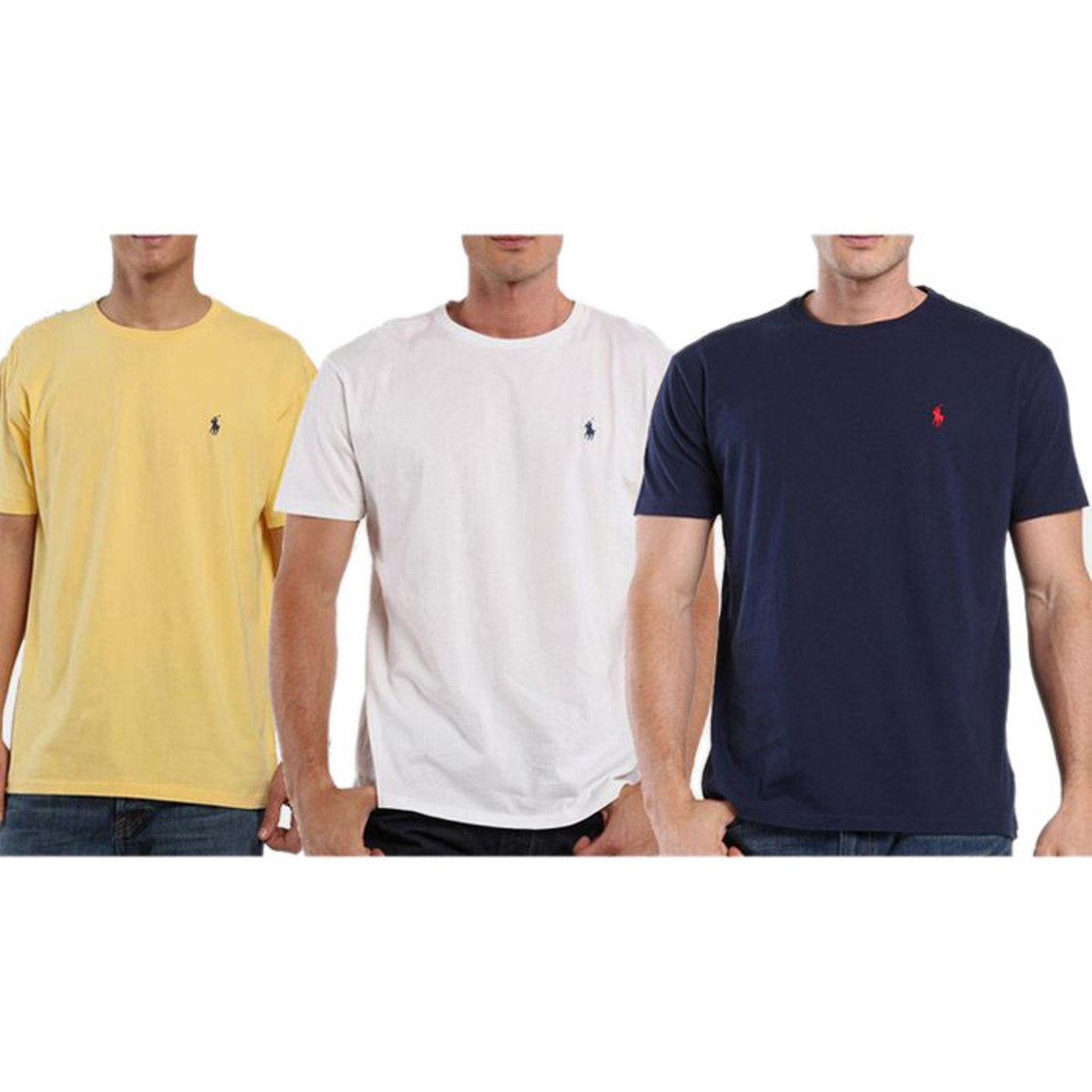 3 Pack Polo By Ralph Lauren Mens Pony Logo Classic Fit T Shirts