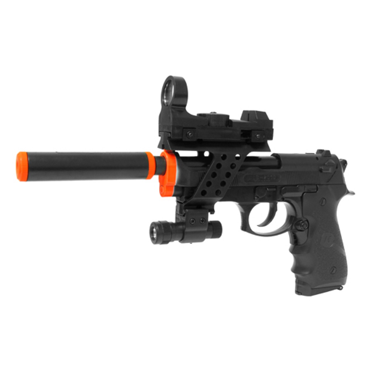 Electric Full Auto Tactical M9 Pistol Fps 150 Silencer Red Dot auto tactical m9 pistol fps