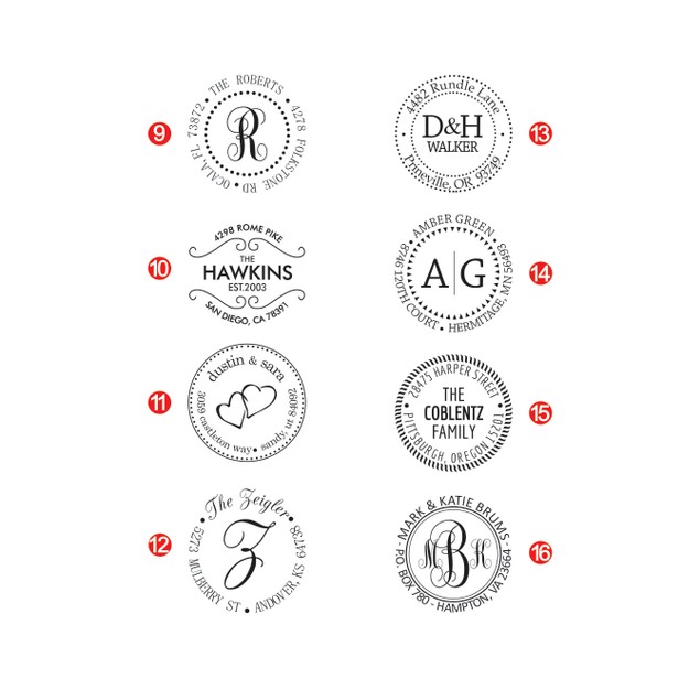 Personalized Return Address Stamp - 24 Designs! - BelleChic