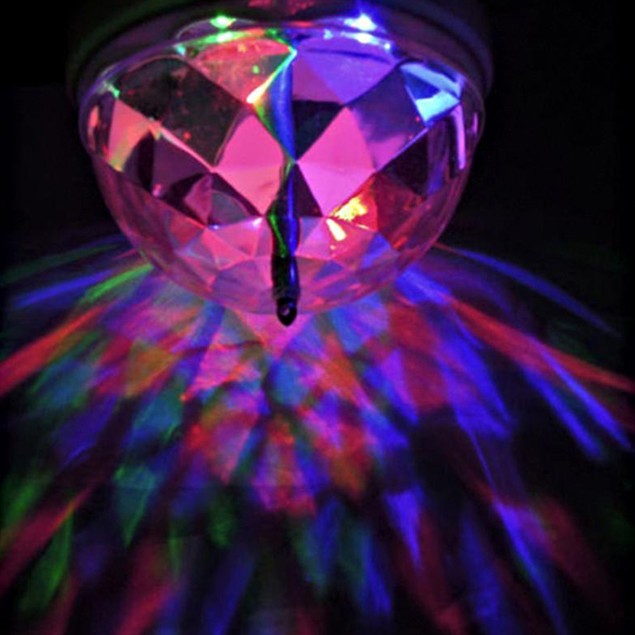 3 Color Led Rotating Vaas 3W Color LED Rotating Stage Light Bulb - Tanga