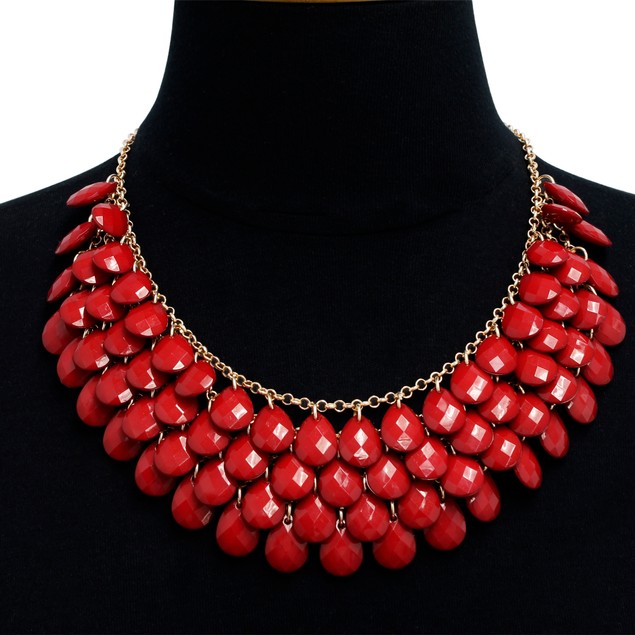 Ruby statement necklace Clearance