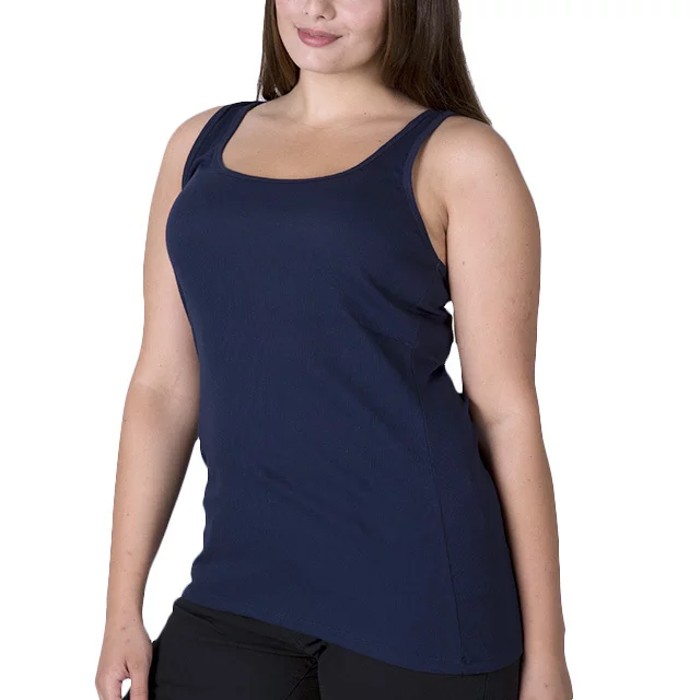 8-Pack: Plus Size Racerback Ribbed Layering Tank Tops - Tanga
