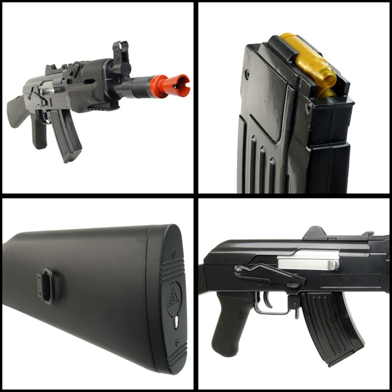 Ak 47 Kalashnikov Spetsnaz Fps 250 Spring Airsoft Rifle With Bb Shell Casings Tanga