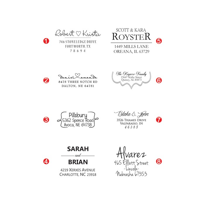 Personalized Return Address Stamp - 24 Designs! - BelleChic