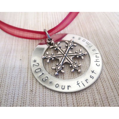 Christmas ornament woodland baby animals babys zazzle Personalized Our First Christmas Ornament - BelleChic