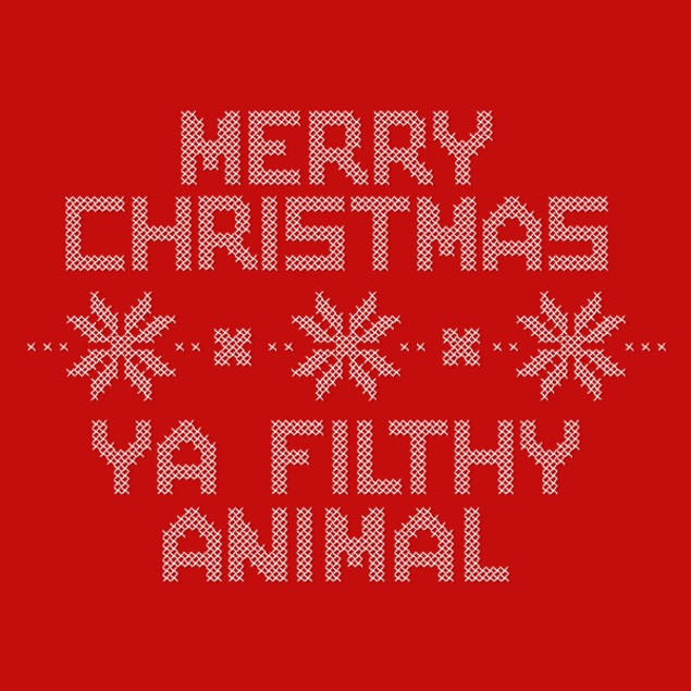 Merry Christmas Ya Filthy Animal Felpa Novità Divertente Maglione Merry Christmas Ya Filthy Animal Felpa Novità Divertente Maglione