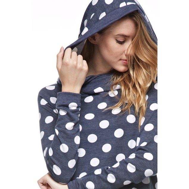 Polka dot hoodie women's Outlet