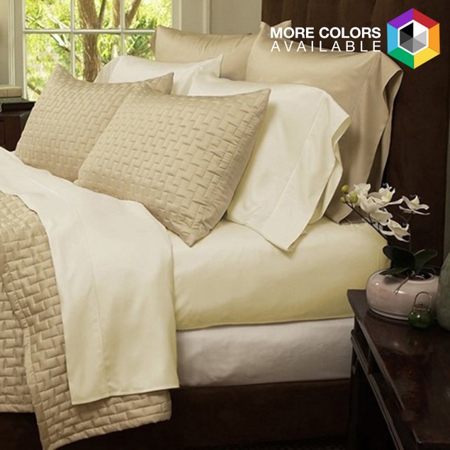 4 Piece: Super Soft 1800 Series Bamboo Fiber Bed Sheets