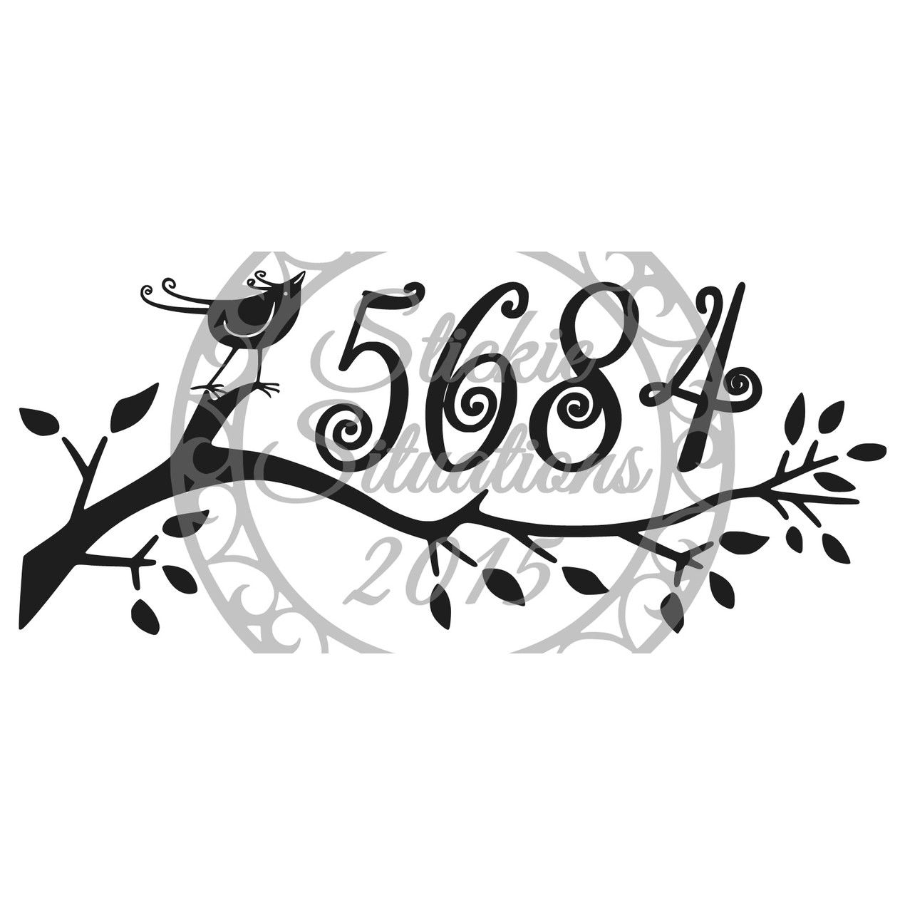Download Swirly Bird Mailbox Decal Design 23 Bellechic